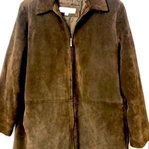 Womens Brown Suede Coat